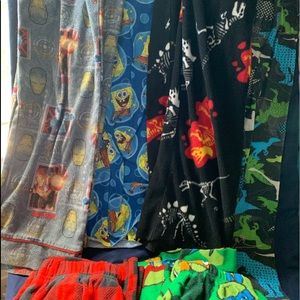 6 pajama pants and 5 pajama shorts